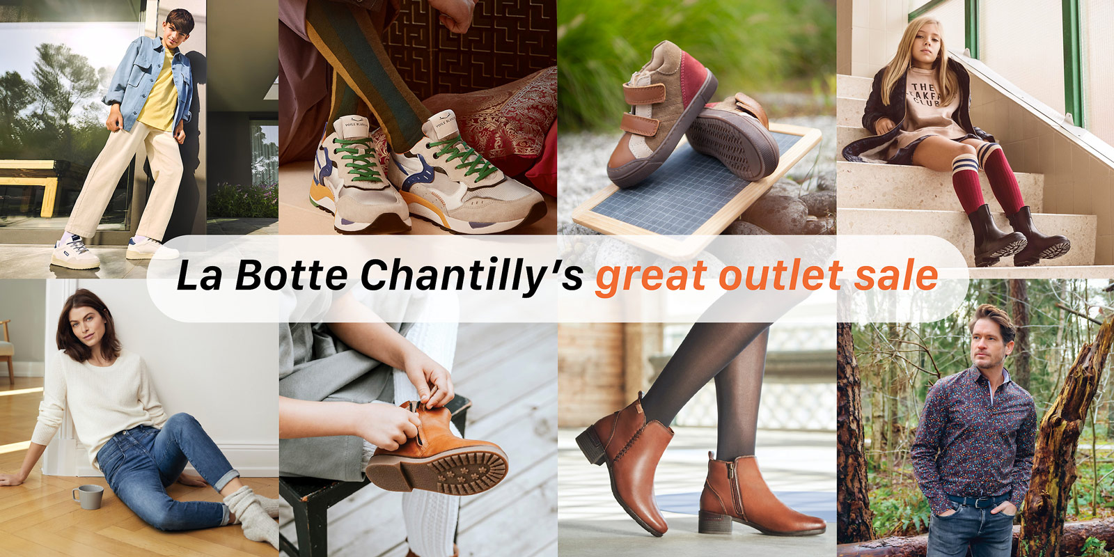 Discover our outlet sale for women, men and kids 