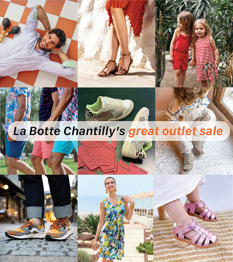 Enjoy our outlet sale on our shoes and clothing
