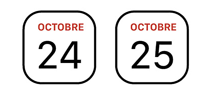 24 et 25 octobre